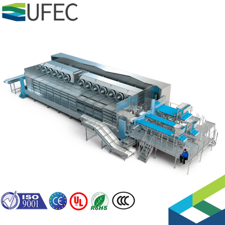 Équipement de congélation par soufflage d'air frites tunnel de congélation iqf machine de congélation rapide