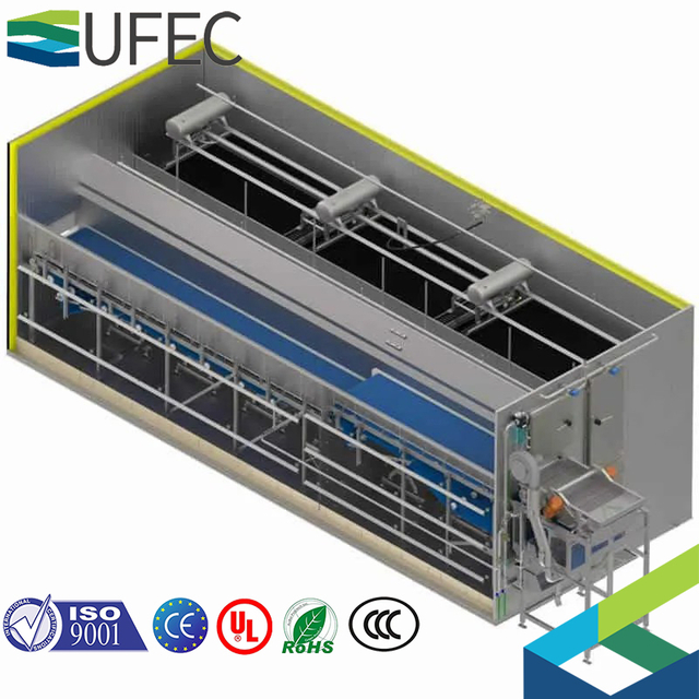 tunnel instantané frites fruits iqf fluidisé congélateur rapide surgelés individuellement ou macaronis surgelés personnalisés