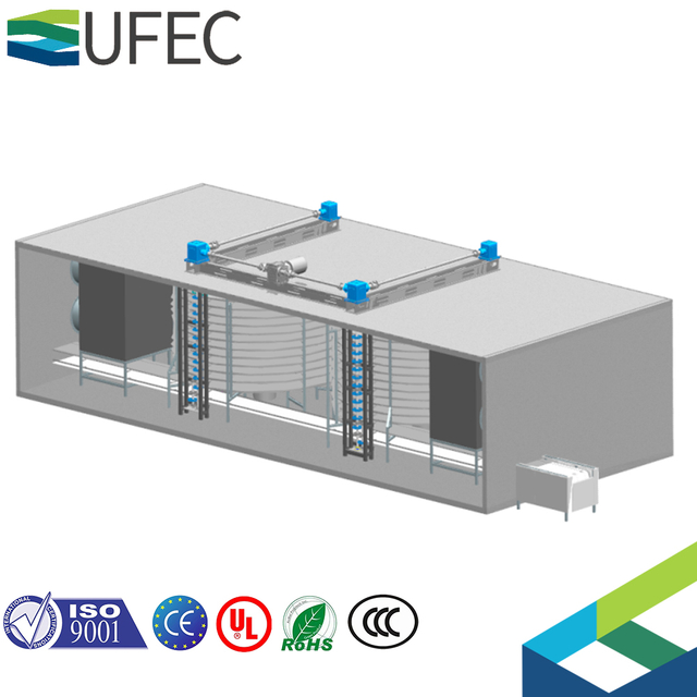 SDSF750I Congélateur rapide à spirale unique Congélateur tunnel IQF pour usine de transformation de légumes/viande/fruits de mer