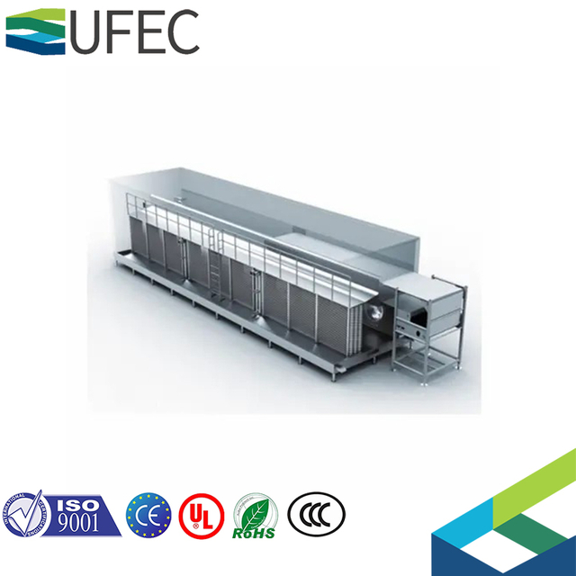 Congélateur rapide instantané fluidisé à jet d'air de type tunnel de fruits et légumes de 100 à 5000 kg/h